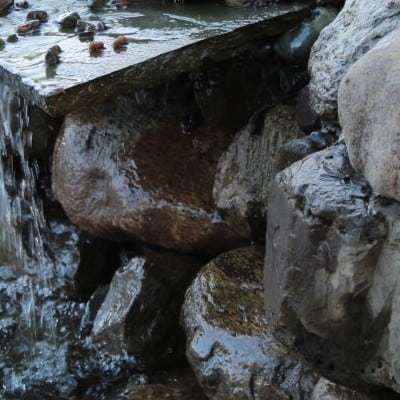 backyard waterfall