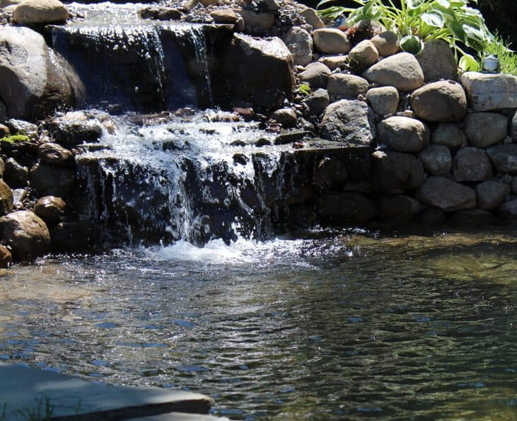 backyard waterfall