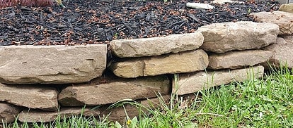 dry stacked stone wall
