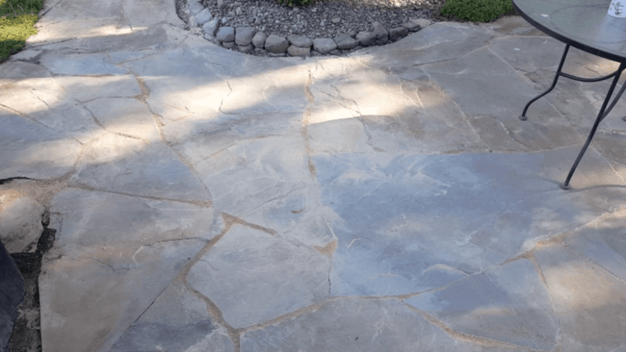 finishing a flagstone patio