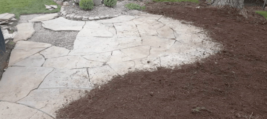 finishing off a flagstone patio