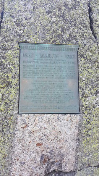 plaque on top of mount marcy