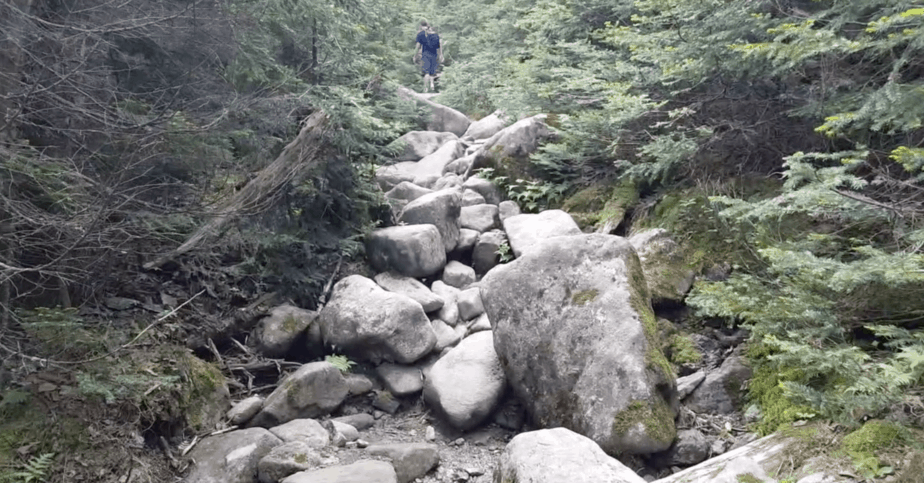 climb mount marcy creek bed trail