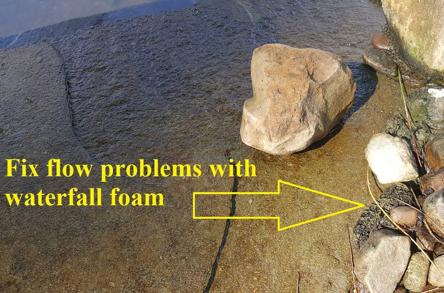 fix waterfall flow problems with waterfall foam