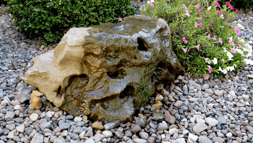 finished rock fountain